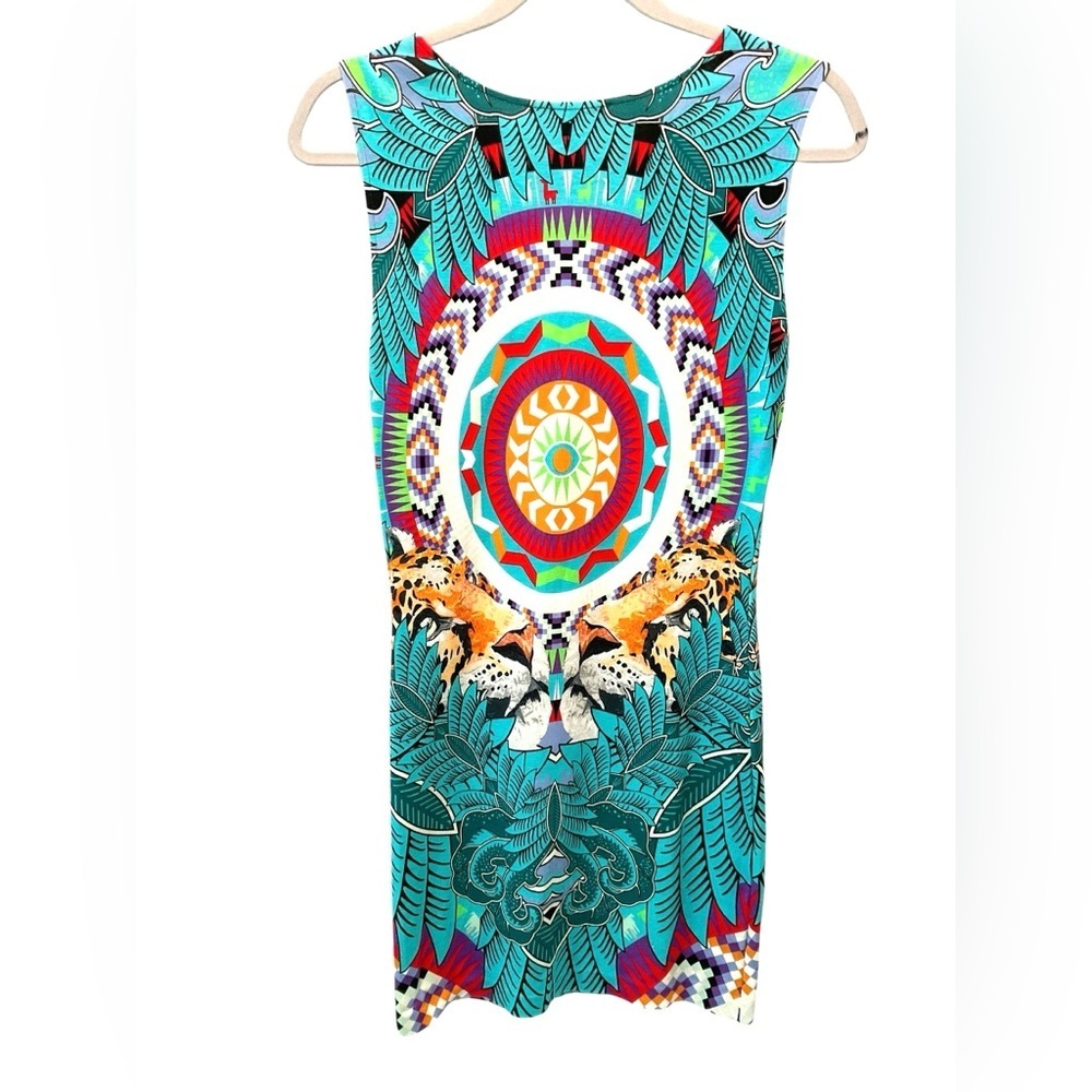 Mara Hoffman Bodycon Mini Dress Medium Multicolor Boho Festival Sleeveless - Picture 3 of 7